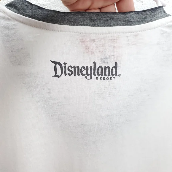 NWT Disney Store Park Ringer Style "Happy Place" Mickey Mouse Graphic Tee Shirt - Picture 10 of 10
